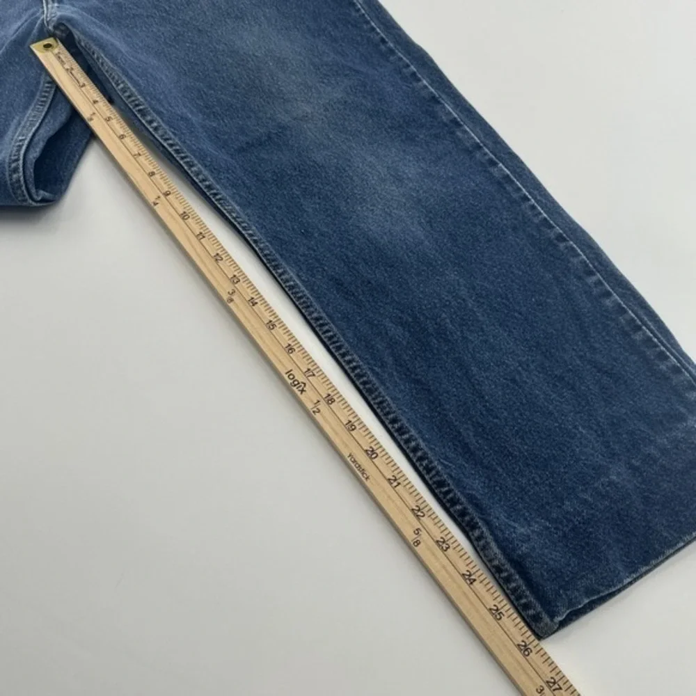 Vtg Levis 505 Mens Regular Fit Straight‎ Leg Medium Wash Jeans Blue Sz 34x26 Hem